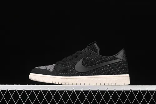 All categories Air Jordan Jordan series basketball shoes Air Jordan 1 Low Air Jordan 1 Low AJ1 Joe 1 knitted black low-top basketball shoes AH4506-010